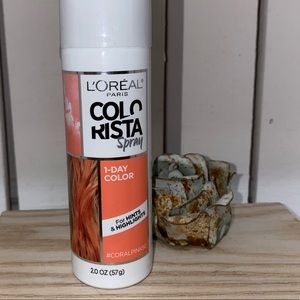 Temporary Hair color spray - coral
